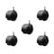 Service Caster 2-3/8'' Floor Safe Black Hooded Twin Wheel Caster 3/8 Threaded Stem, 5PK SCC-TS02S60D-NYU-FB-382458-5 - alternate 1